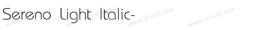 Sereno Light ltalic字体转换